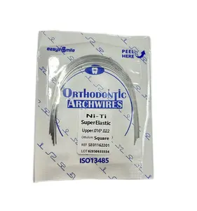 Easyinsmile Super Elastic Archwires Ortodontia NiTi Arch Fios Seção Redonda Archwires Superior e Inferior