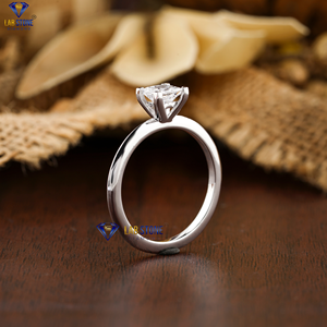 แหวนเพชรแบบตัดสำหรับเจ้าหญิง Tdw ขนาด18K สีขาวทอง V อุปกรณ์ตกแต่งขอบด้วยเพชร cvd/hpht 0.75ชิ้น - Product Image 5