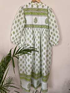 Patch Work Dress Robe vintage en coton imprimé multicolore pour fille à la fois tenue décontractée et tenue de bureau robes pour femmes - Product Image 3