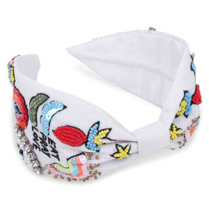 Bandeau pour cheveux brodé et perlé pour femmes et enfants, de haute qualité, multicolores, tendance - Product Image 5