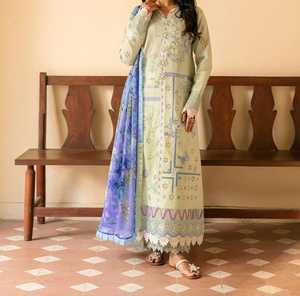 ชุดสูท shalwar kameez สำหรับชุดลำลองออกแบบใหม่ชุดฤดูร้อนปักลายสำหรับผู้หญิง - Product Image 3