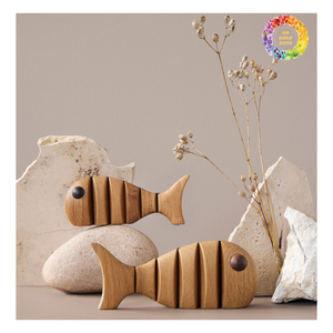 Poisson en bois peint à la main tenture murale poisson en bois inachevé sculpture décor poisson en bois artisanat au meilleur prix - Product Image 6