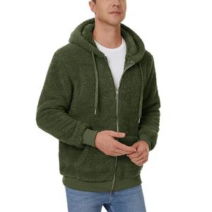Sweat à capuche en sherpa éco-responsable pour homme, design personnalisé OEM, fermeture éclair tendance, vêtements de rue pour l'hiver, différentes couleurs pour l'extérieur - Product Image 4