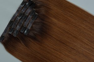 Extensions de cheveux vierges vietnamiens Remy, super double drawn, cuticules alignées, soyeux, lisses comme des baguettes, couleur marron, extensions adhésives sans couture - Product Image 3