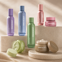 Ensemble de flacons cosmétiques en verre coloré dégradé OEM personnalisé avec bouchon fileté pour toner, fabrication en gros, marque de soins de la peau, approvisionnement OBM