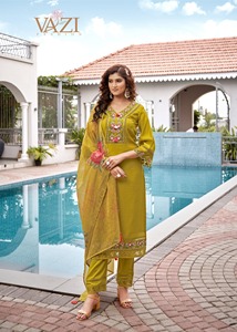 Vestido de moda elegante de estilo moderno, el mejor pantalón Kurti de viscosa pura y Dupatta con mano Therd y accesorio de trabajo, exportador indio - Product Image 3