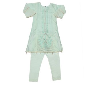 Costume fantaisie brodé pour filles 3 pièces - Vert clair - Product Image 4