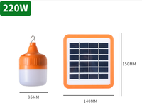 Vente flash Éclairage d'urgence à économie d'énergie Ampoule solaire LED Lampe solaire rechargeable pour intérieur et extérieur
