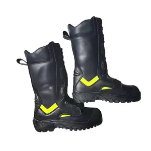 Easy-Wearing Waterproof Anti-becterial Fire Protective Boots with Comfortable Liner for Fireman