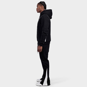 100% coton polaire hommes hiver survêtement bouffée impression à capuche Flare survêtement pantalon ensemble bouffée impression à capuche Flare pantalon survêtement costume - Product Image 3