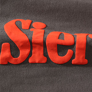 OEM เสื้อฮู้ดสำหรับผู้ชายและผู้หญิง, เสื้อมีฮู้ดโฟม3D พิมพ์ลายพัฟขนแกะสะพายไหล่ขนาดใหญ่ออกแบบได้ตามที่ต้องการ - Product Image 3