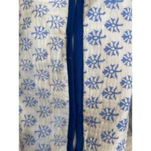 Bolsa Organizadora de Maquillaje Vintage Azul Buti, Estuche Cosmético Portátil de Gran Capacidad con Cierre de Cremallera, Estuche con Logotipo de Patrón Geométrico - Product Image 1