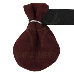 Imra Impex, artesanías de cuero hechas a mano de alta calidad, gamuza de vino, Gran Duquesa, monedero renacentista, riñonera histórica Medieval - Product Image 4