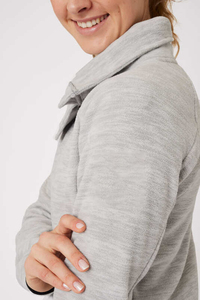 Jersey profesional Color gris caballo ecuestre tejido unido polar montar chaqueta con dos bolsillos laterales para niñas - Product Image 5