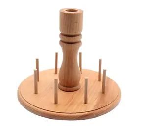 En bois 8 bobine porte-fil fil support crochet outil laine cordon organisateur stockage tricot broderie emmêlement fil distributeur - Product Image 1