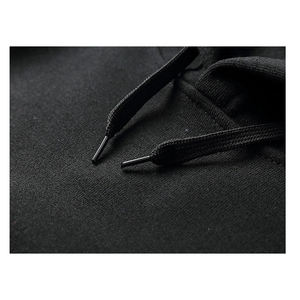 Sweat-shirt à capuche en coton mélangé pour homme, couleur unie, décontracté, style hip-hop, streetwear, pull pour adultes, style d'hiver - Product Image 2