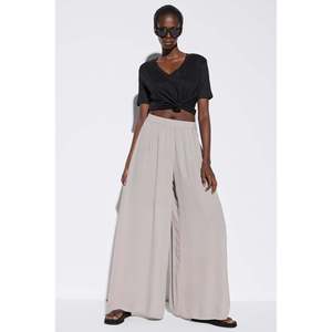 Collection de pantalons tissés respirants taille haute pour femmes - Style décontracté classique, coupe ample, lavage coloré, taille XL pour le bureau, l'été - Product Image 2