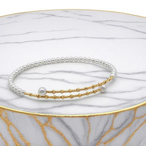 <span class=keywords><strong>Bracciale</strong></span> di <span class=keywords><strong>perle</strong></span> d'acqua dolce naturale 18K oro reale 3mm e <span class=keywords><strong>perle</strong></span> rotonde 4.5mm per feste o cerimonie cristiane gioielli eleganti - Product Image 3