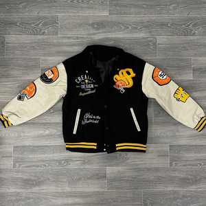 Veste universitaire personnalisée, brodée, en soie, imperméable, réversible, streetwear unisexe - Product Image 6