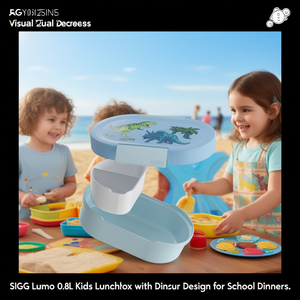 SIGG Lumo 0.8L Kids <b>Lunchbox</b> with Dinosaur Design for School Dinners - Product Image 3