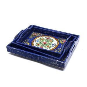 Design exclusif Plat de service Fête de mariage Décoration de table Restauration Plateau de service ovale en bois Maison Hôtel Restaurant Snacks - Product Image 6