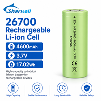 بطارية ليثيوم أيون أسطوانية قابلة لإعادة الشحن شاركسيل SX-26700-4600-3.7V 26700 بسعة 4600 مللي أمبير في الساعة وجهد 3.7 فولت
