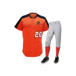 Uniforme de baseball professionnel sur mesure respirant 100% polyester pour hommes avec logo personnalisé et options d'équipe - Product Image 1