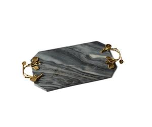 Plateau de service en marbre en gros avec poignée en métal, articles de cuisine pour hôtels et restaurants, plateau de table - Product Image 5