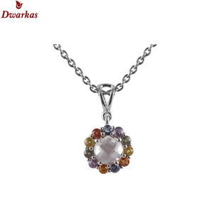 Custom luxury fin jewelry 925 sterling silver green <b>amethyst</b> gemstone pendant exporter supplier - Product Image 5