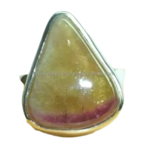 Precioso anillo de plata con piedras preciosas de ametrino, anillo de Plata de Ley 925, anillo de plata con piedras preciosas únicas, joyería hecha a mano, anillo en forma de pera - Product Image 3