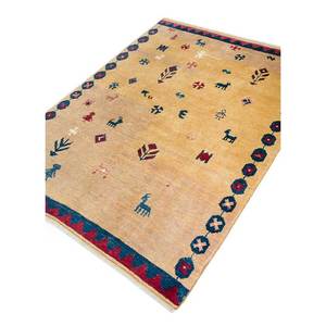 Tapis en laine noués à la main Nuray Gold, style Kilim classique avec motifs abstraits et originaux pour la maison, la chambre et le couloir - Pae-315 - Product Image 2