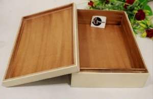 Boîte décorative Chevron en résine marron beige moderne Vente à chaud Cadeaux et artisanat Boîtes en bois Panneaux muraux fabriqués en Inde - Product Image 6