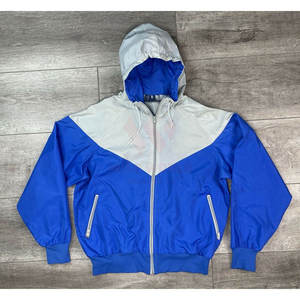 Ensemble de survêtement vintage d'hiver en deux pièces, pantalon et veste à capuche, bleu gris, doublure en maille, séchage rapide, respirant - Product Image 3