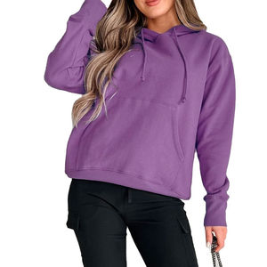 Sweat à capuche pleine longueur pour femmes de meilleure qualité taille personnalisée vêtements de sport de plein air grande taille vêtements d'hiver 100% coton polaire respirant avant - Product Image 1
