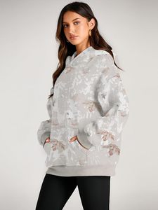 Sudadera con capucha de gran tamaño para mujer personalizada a la moda, ropa informal, el mejor Material usado, sudaderas con capucha de gran tamaño transpirables para mujer - Product Image 3