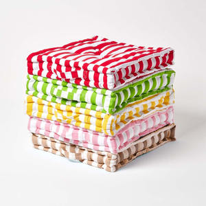Cojines de asiento cuadrado de Color a rayas de algodón 100%, muebles personalizados de alta calidad, duraderos, versátiles, modernos y elegantes - Product Image 2