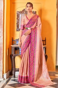 Latest Designer Kanjivaram Patola Printed Silk Saree by Fab Zone - Product Image 3
