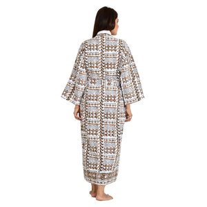 100% Cotton Kantha <b>Stitch</b> Reversible Long Kimono Handmade Unisex Robe De Point Swimsuit Cover Ups with Unique Motif for Women - Product Image 3