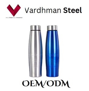 Botella de agua de color con forma de vientre de acero inoxidable de 304 grados y 500ml, diseño curvo cómodo, producto de vasos construidos - Product Image 4