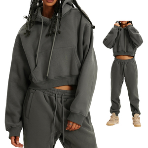 Conjunto de Sudadera con Capucha y Pantalones Deportivos de Forro Polar Grueso de Algodón para Hombre, de Alta Calidad OEM, de Invierno, de Secado Rápido y Transpirable - Product Image 2