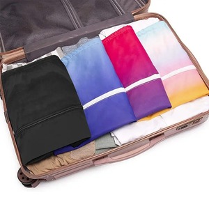 Custom Calico Printing Large Nylon String Cinch Gym Polyester Drawstring Sports <b>Backpack</b> Zipper <b>Promotional</b> Shopping Bag - Product Image 3