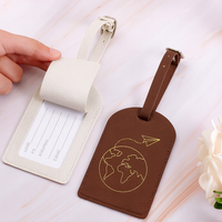 Étiquettes à bagages personnalisées en cuir avec logo en lettres dorées en vrac, cadeaux de mariage, cadeaux pour invités