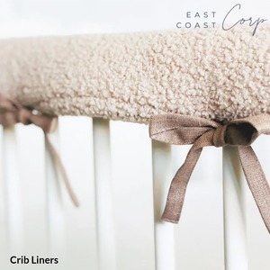 Cozy cuna Rail Cover BEIGE Material de felpa marrón claro - Product Image 2