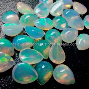 5มม. 6มม. 7มม. โอปอลจากเอธิโอเปียธรรมชาติลูกแพร์เรียบปรับเทียบ cabochons อัญมณีหลวมราคาขายส่งจากผู้ผลิตออนไลน์ DIY - Product Image 1