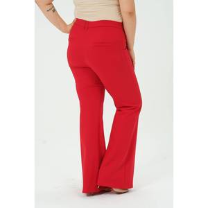 Nuovo!! Pantaloni Color vino Plus Size da donna con fondo a campana taglio elegante e comodo - Product Image 5