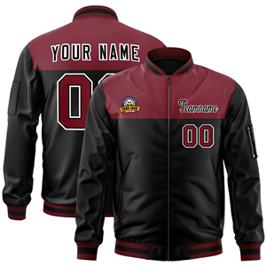 Vente en gros de vestes de baseball grande taille pour hommes manteaux d'hiver personnalisés en toile de polyester avec logo brodé OEM pour le collège - Product Image 4