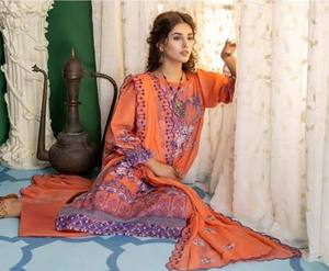 Elegante bordado indio pakistaní Top sellado césped vestido recién llegado Salwar Kameez listo para usar con tamaño personalizable - Product Image 2