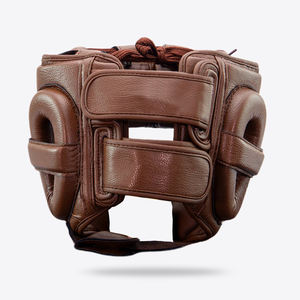 Protège-tête de boxe en cuir texturé en peau de mouton véritable, vêtements de sport, pratique et compétition, protège-tête unisexe - Product Image 3