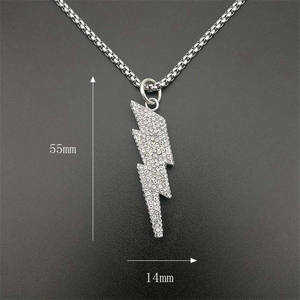 Collier de luxe Dewisha en moissanite, bijoux de rappeur, style hip-hop, pendentif lettre en zircon diamanté, plaqué argent rond - Product Image 6