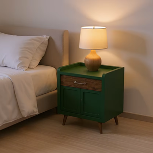 Mesita de noche de diseño moderno de madera maciza de alta calidad para muebles para el hogar, muebles de dormitorio, muebles de dormitorio para apartamentos - Product Image 1